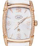 Kalparisma Fleurier Automatic- Rose Gold with Diamond Bezel On White Calfskin Strap with Ivory Dial