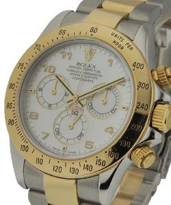 Daytona Rolex Movement 2-Tone Steel and Gold on Oyster Bracelet with MOP Arabic Dial