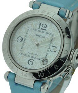 Pasha C GMTwith MOP Dial Steel Case with Blue Rubber Strap