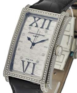 Prominente Convertible with Diamond Case Steel on Strap with Silver Dial