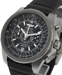 Bentley Super Sports mens Automatic in Titanium On Black Rubber Strap with Black Dial