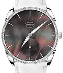 Fleurier Tonda 1950 39mm Autromatic in White Gold with Diamonds Bezel On White Calfskin Leather Strap with Tahiti Mother of Pearl Dial