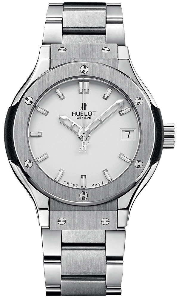Classic Fusion 33mm Quartz in Titanium On Titanium Bracelet with Silver Opaline Dial