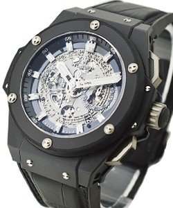 King Power 48mm Unico Black Magic in Black Ceramic on Rubber Strap with Sapphire Dial