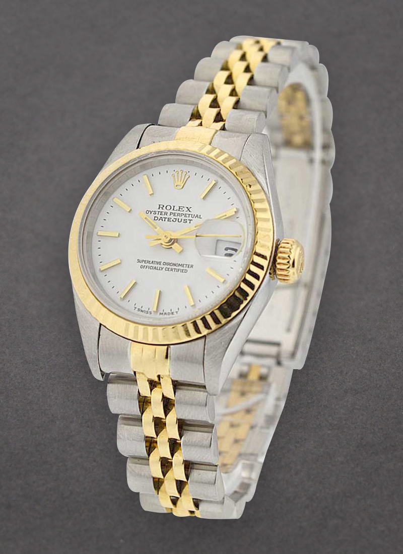 Pre-Owned Rolex Datejust 26mm in Steel with Yellow Gold Fluted Bezel