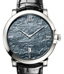 Midnight Monochrome 42mm Automatic in White Gold on Black Crocodile Leather Strap with Metallic Slate Impression Dial