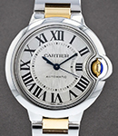 Ballon Bleu 33mm  2-Tone SS/YG on Bracelt with Silver Dial - Automatic