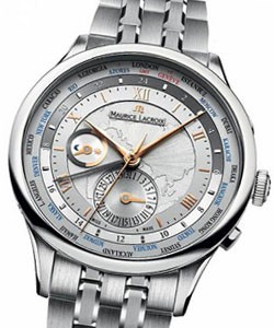 Materpiece Worldtimer in Steel on Steel Bracelet with Silver Roman Dial