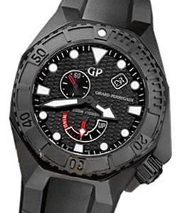 Sea Hawk Mens 44mm Automatic in Black PVD Steel On Black Rubber Strap with Black Dial