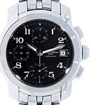 Capeland Chronograph Automatic in Steel on Steel Bracelet with Black Dial