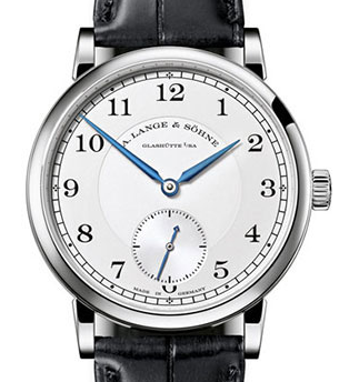 1815 Small Seconds in White Gold on Black Crocodile Leather Strap with Silver Arabic Dial
