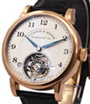 1815 Tourbillon in Rose Gold on Brown Crocodile Strap with Silver Arabic Dial