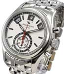 Annual Calendar Ref 5960/1A-001 Chronograph in Steel on Steel Bracelet with Silver Opaline Dial