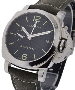 PAM 535 - Luminor 1950 GMT 3 Days Power Reserve on Black Calfskin Leather Strap with Black Dial