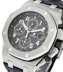 Royal Oak Offshore Chronograph in Steel VAMPIRE on Black Crocodile Leather Strap with Black Dial