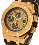 Royal Oak Offshore Chronograph in Rose Gold On Black Alligator Strap with Rose Gold Tone Dial