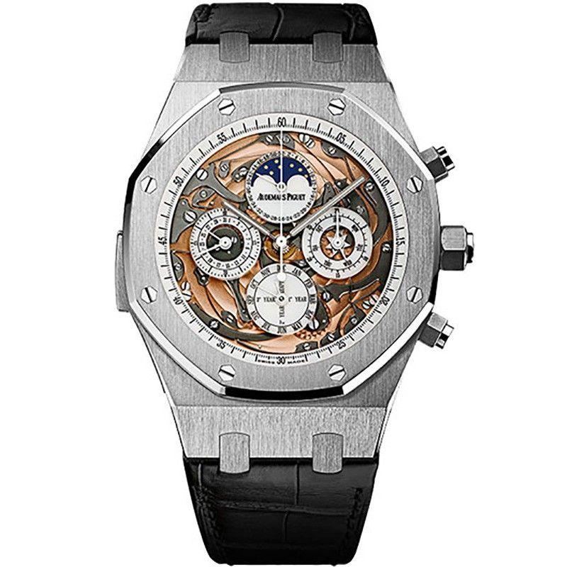 Royal Oak Grande Complication in White Gold on Black Crocodile Leather with Skeleton Dial