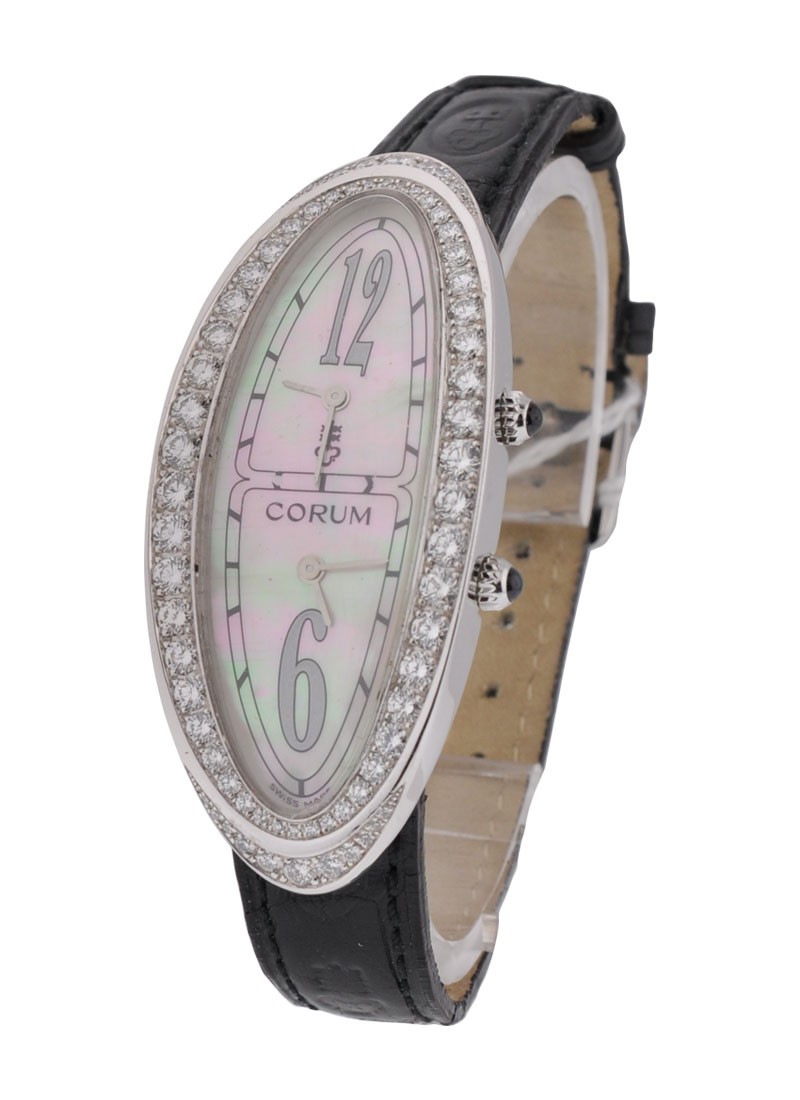 Corum 2-Time Zone Lady's Millenium 2000 in White Gold