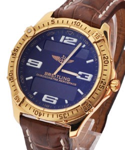 Aerospace in Yellow Gold on Strap with Black Dial