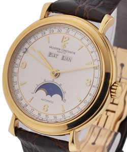 Malte Triple Calendar with Moon Phase Rose Gold on Strap