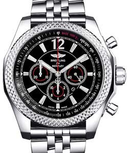 Bentley Barnato Chronograph Mens 42mm  in Steel On Steel Bracelet with Black Dial