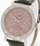 Bvlgari-Bvlgari Perpetual Calendar - Limited to 99 pcs Platinum on Leather Strap with Pink Dial