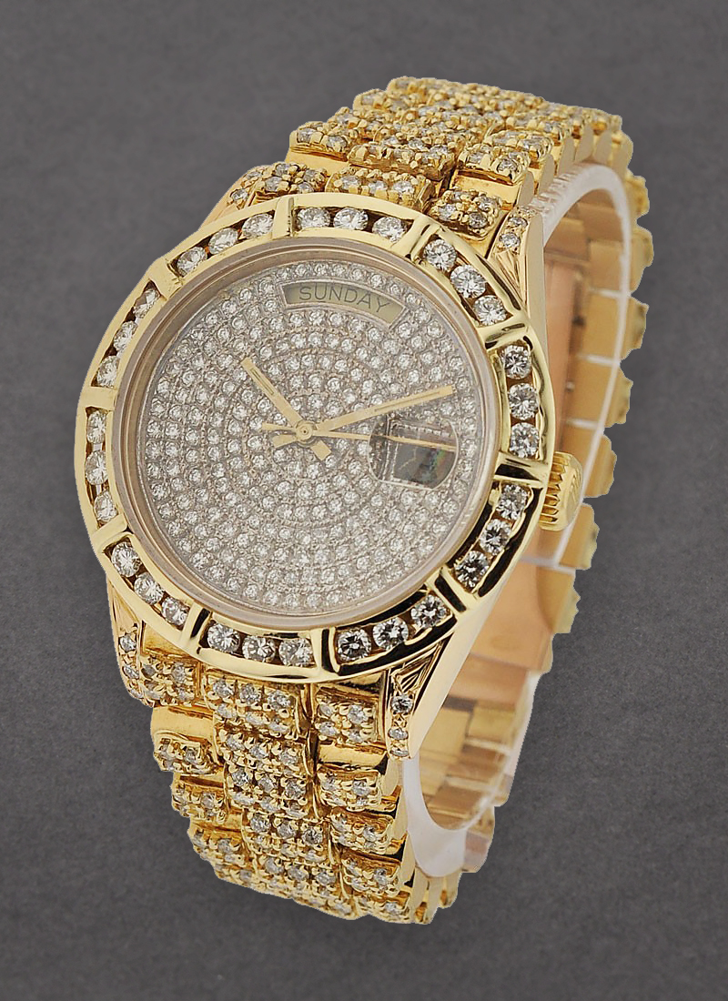 Pre-Owned Rolex President - 36mm - Yellow Gold - Diamond Bezel