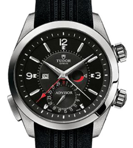 Heritage Advisor Automatic in Steel On Black Fabric Strap with Black Dial