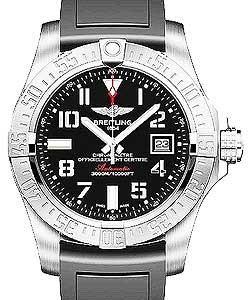 Avenger II Seawolf 45mm Automatic Chronometer in Steel  on Black Rubber with Black Arabic Dial