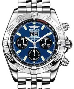Windrider Blackbird Men''s Automatic in Steel Steel on Bracelet with Blue Dial and Black Subdials