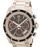 Grantour Chonograph Mens 42mm Automatic in Steel on Steel Bracelet with Black Dial