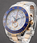 2-Tone Yacht-Master II with Blue Hands on 2-Tone Oyster Bracelet with White Dial