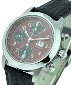 Les Classiques Date Chronograph Steel on Strap with Red Dial