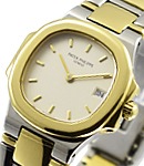 Nautilus Ladies Quartz in Steel with Yellow Gold Bezel On Steel and Yellow Gold Bracelet with Ivory Dial