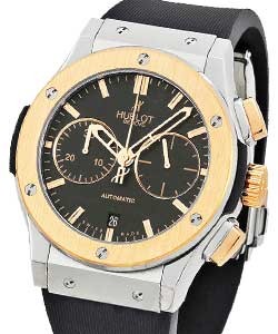 Classic Fusion 45mm - Bicolor - Titanium King Gold Titanium & RG on & Rubber Strap with Black Dial