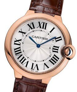 Ballon Bleu Ultra Thin in Rose Gold on Brown Alligator Leather Strap with Silver Opaline Dial