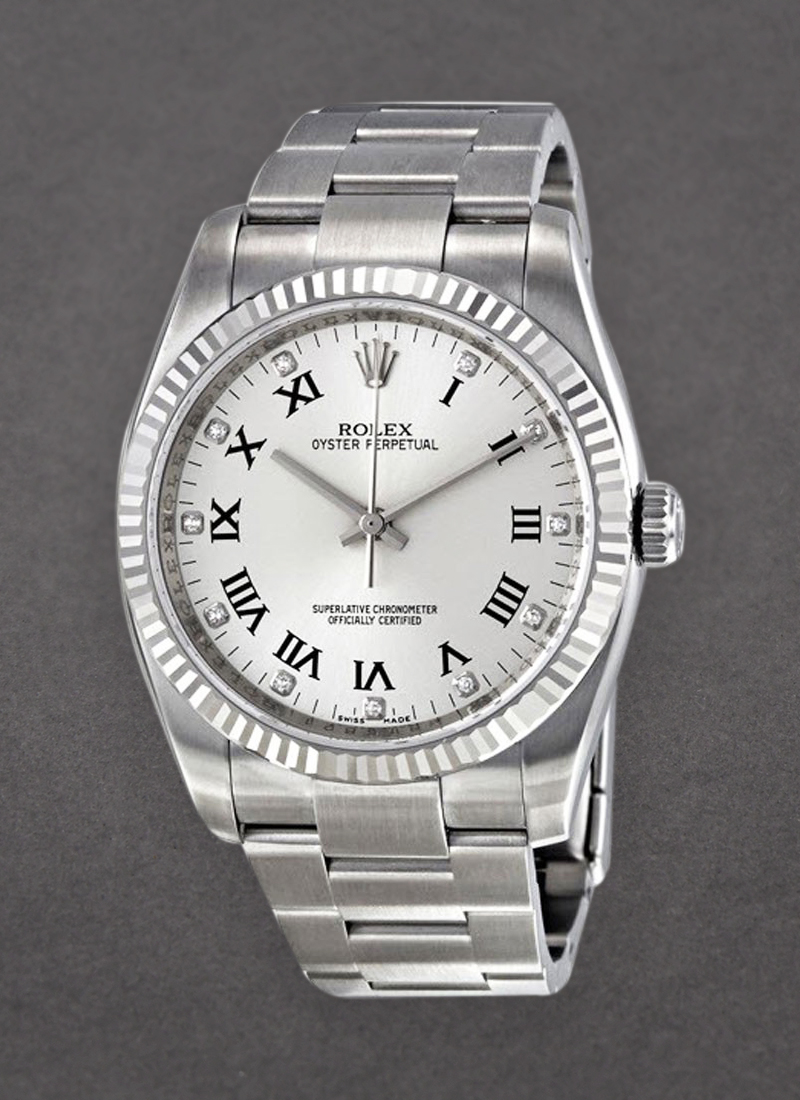 Rolex Unworn Oyster Perpetual 36mm Automatic in Steel with Fluted Bezel