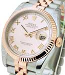 2-Tone Datejust 36mm on Jubilee Bracelet with Pink Roman Dial