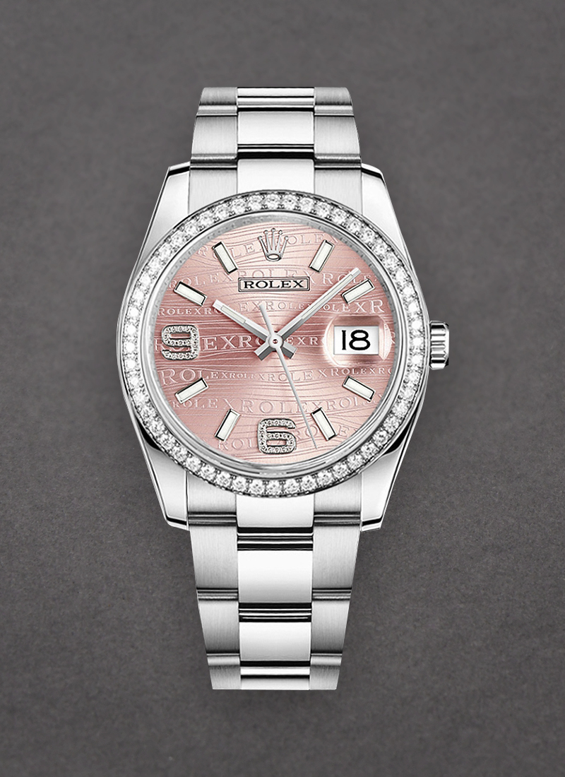 Rolex Unworn Datejust 36 mm in Steel with Diamond B