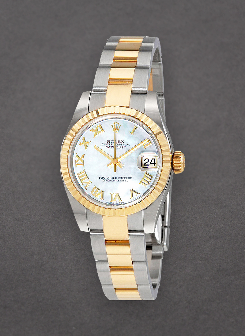 Rolex Unworn Datejust 31mm in Steel with Yellow Gold Domed Bezel