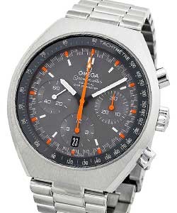 Speedmaster Mark II Co - Axial Chronograph in Steel On Bracelet with Grey Dial with Orange Accent