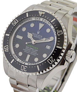 Sea Dweller Deep Sea in Steel with Black Bezel on Oyster Bracelet with Blue Dial - James Cameron