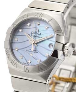 Constellation Ladies in Steel On Bracelet with Blue Mother of Pearl Diamond Dial 