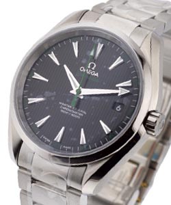 Seamaster Aqua Terra 150M Omega Master Golf in Steel on Steel Bracelet with Black Dial - Green Accents