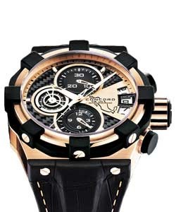 C1 Chrono in Rose Gold - Pancho Villa Limited Edition Rose Gold on Strap with Carbon Fiber Dial