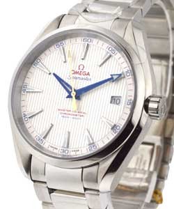 Seamaster Aqua Terra 150M Omega Master Golf in Steel on Bracelet with Silver Dial - Blue Hour Markers