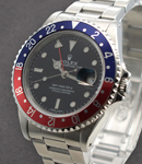 GMT-Master II 16710 - Steel with Blue and Red Bezel on Oyster Bracelet with Black Dial