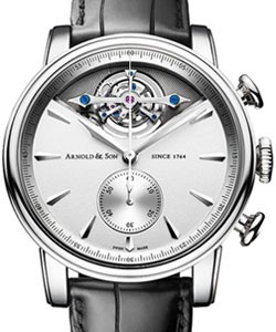 Royal TEC1 Tourbillon Chronograph in Palladium On Black Alligator Strap with Silver Dial