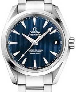 Aqua Terra Chronometer in Steel On Steel Bracelet with Blue Index Dial