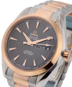 Seamaster Aqua Terra 150M Annual Calendar in Steel and Rose Gold on Bracelet with Grey Index Dial